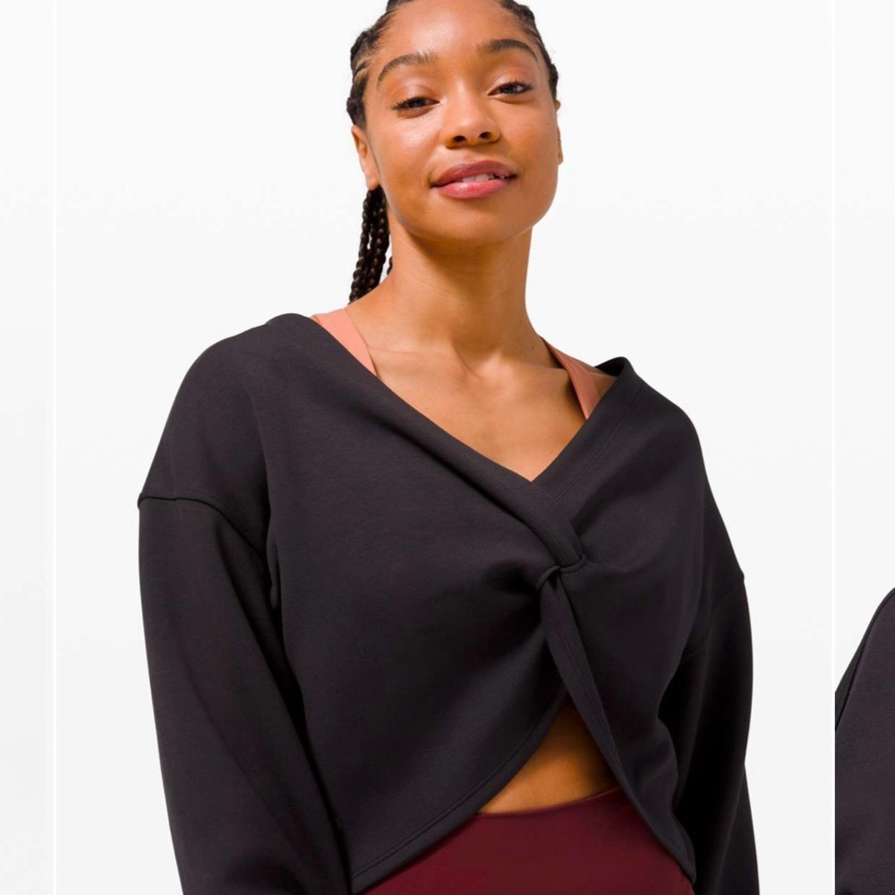 lululemon athletica Black Lululemon Twist Back-to-Front Pullover, REVERSIBLE